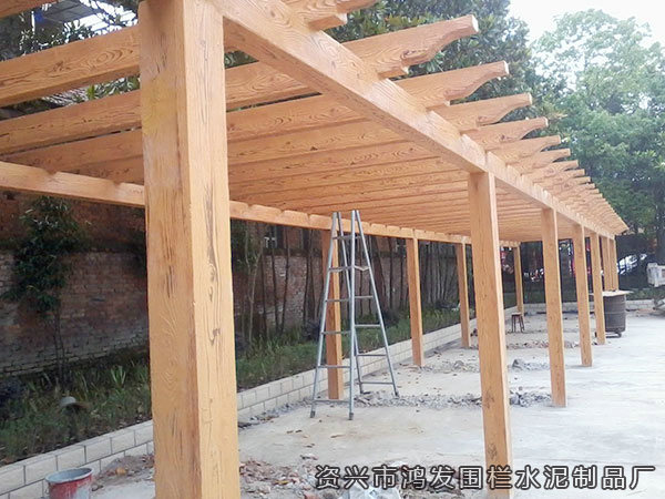 仿木廊架