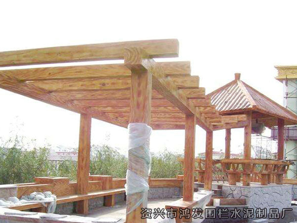 仿木廊架
